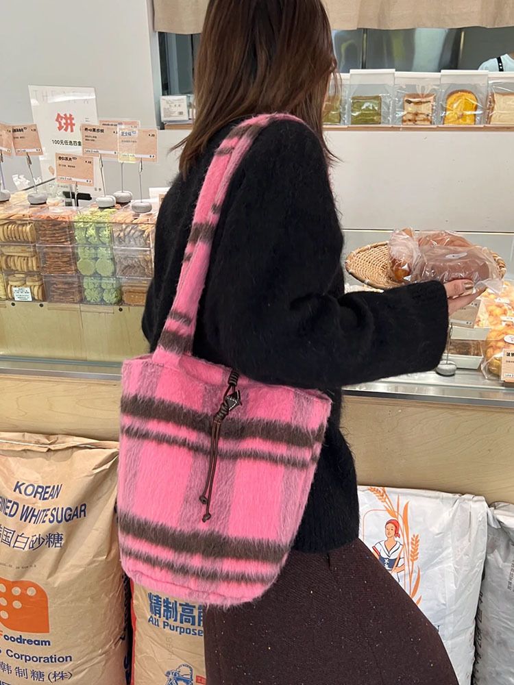 Luxury Bags Cute - Women Y2k Fluffy Shoulder Bags Luxury