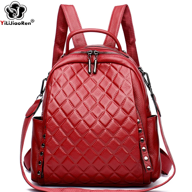Genuine Leather Rucksack Women - огляд і ціна Luxury Bags Leather