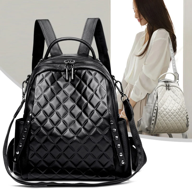 Genuine Leather Rucksack Women - огляд і ціна Luxury Bags Leather