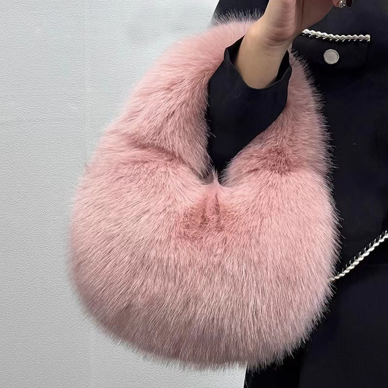 Fashion Soft Plush Half Moon B - огляд і ціна Luxury Bags Tote